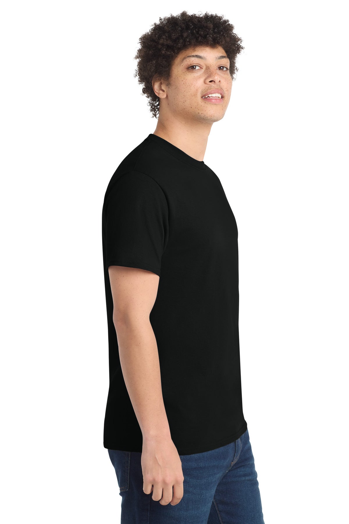 Port & Co Tall Core Cotton Tee PC54T - Jet Black - side