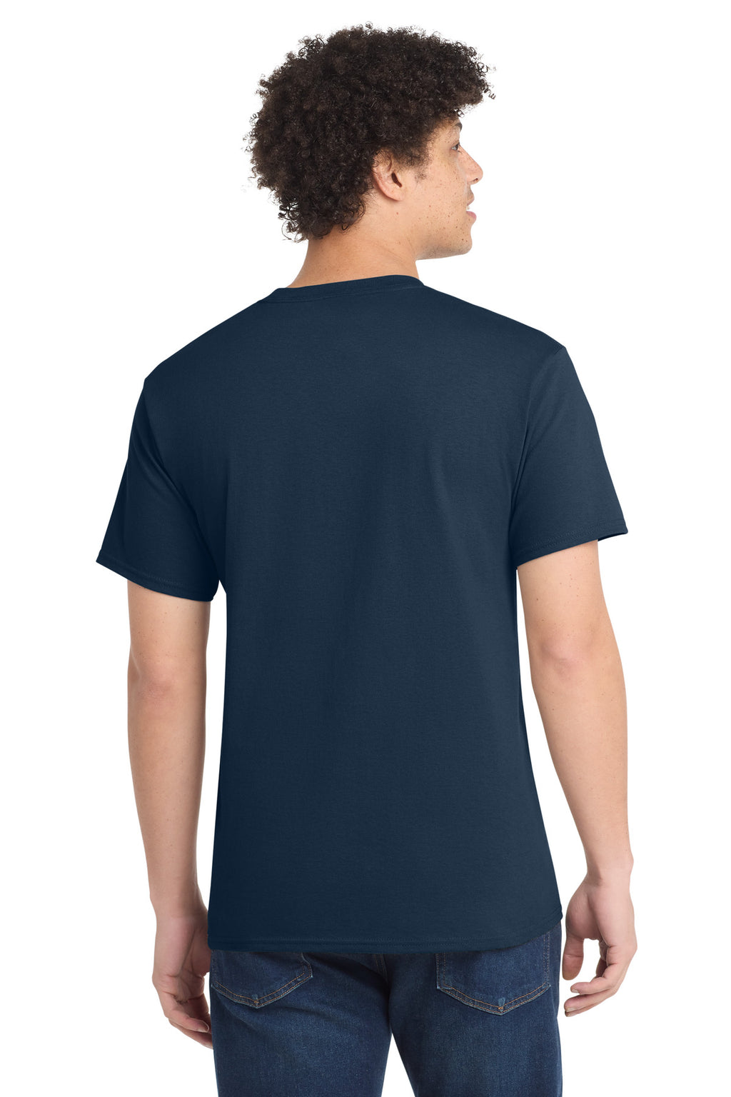 Port & Co Tall Core Cotton Tee PC54T - Navy - back