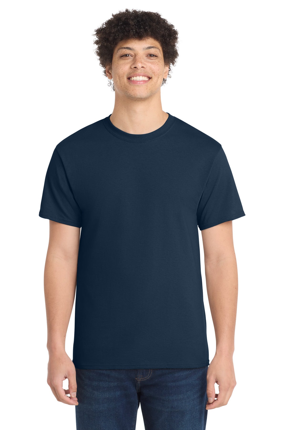 Port & Co Tall Core Cotton Tee PC54T - Navy - front