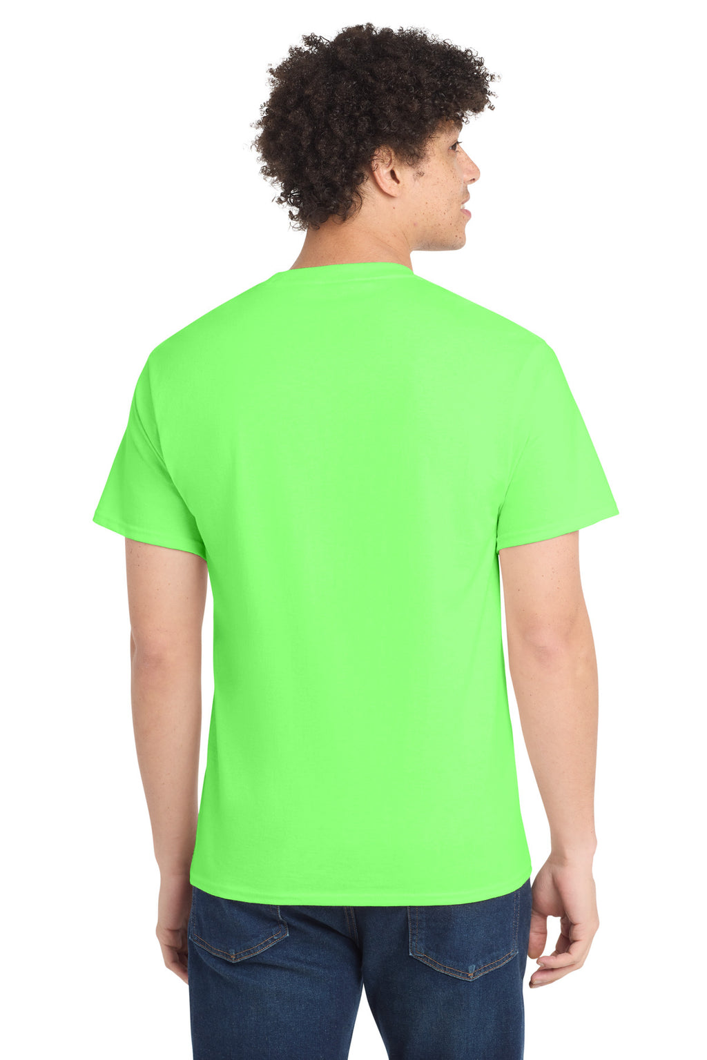 Port & Co Tall Core Cotton Tee PC54T - Neon Green - back