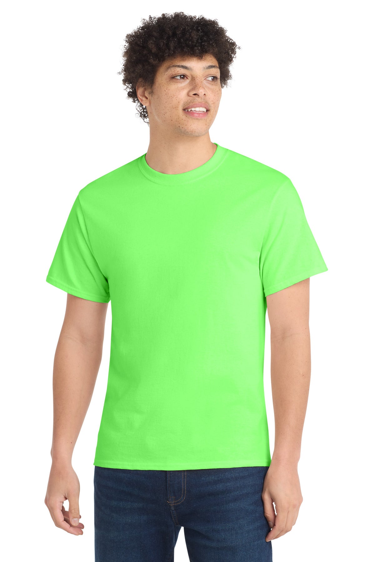 Port & Co Tall Core Cotton Tee PC54T - Neon Green - front