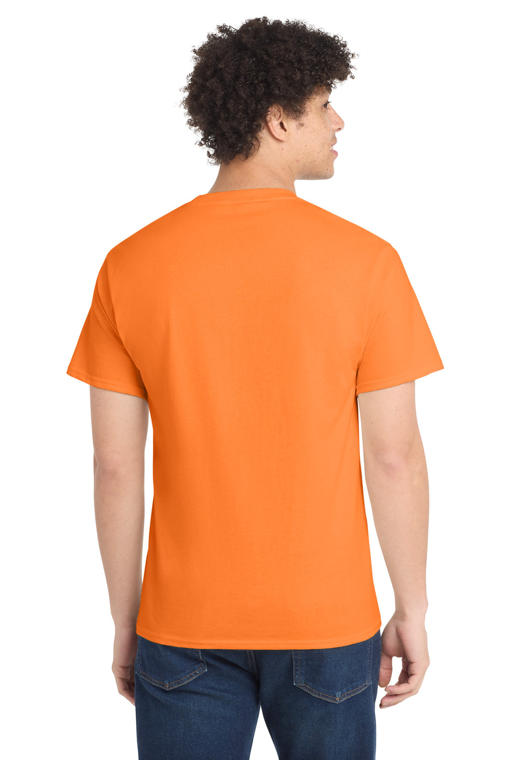 Port & Co Tall Core Cotton Tee PC54T - Neon Orange - back