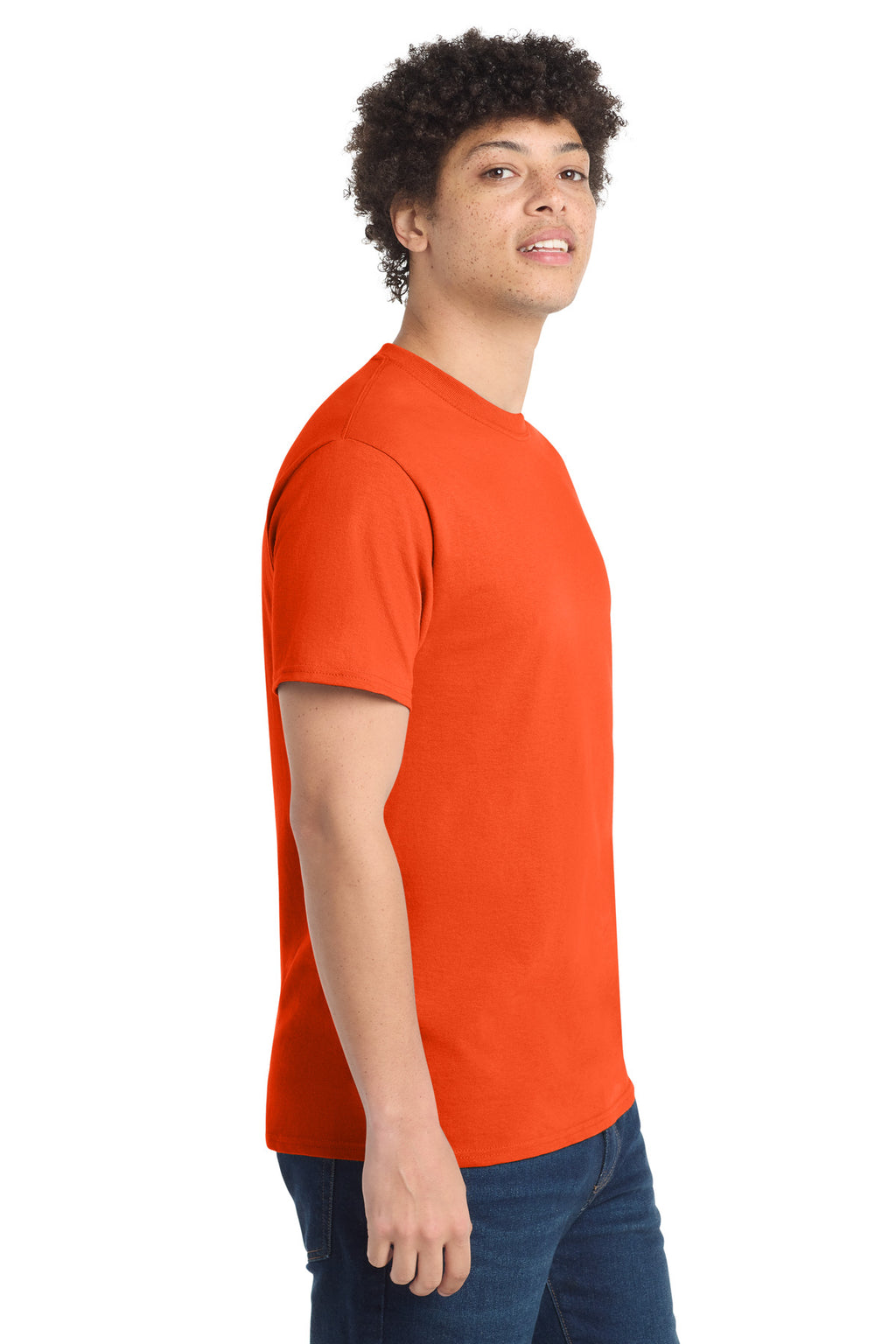 Port & Co Tall Core Cotton Tee PC54T - Orange - side