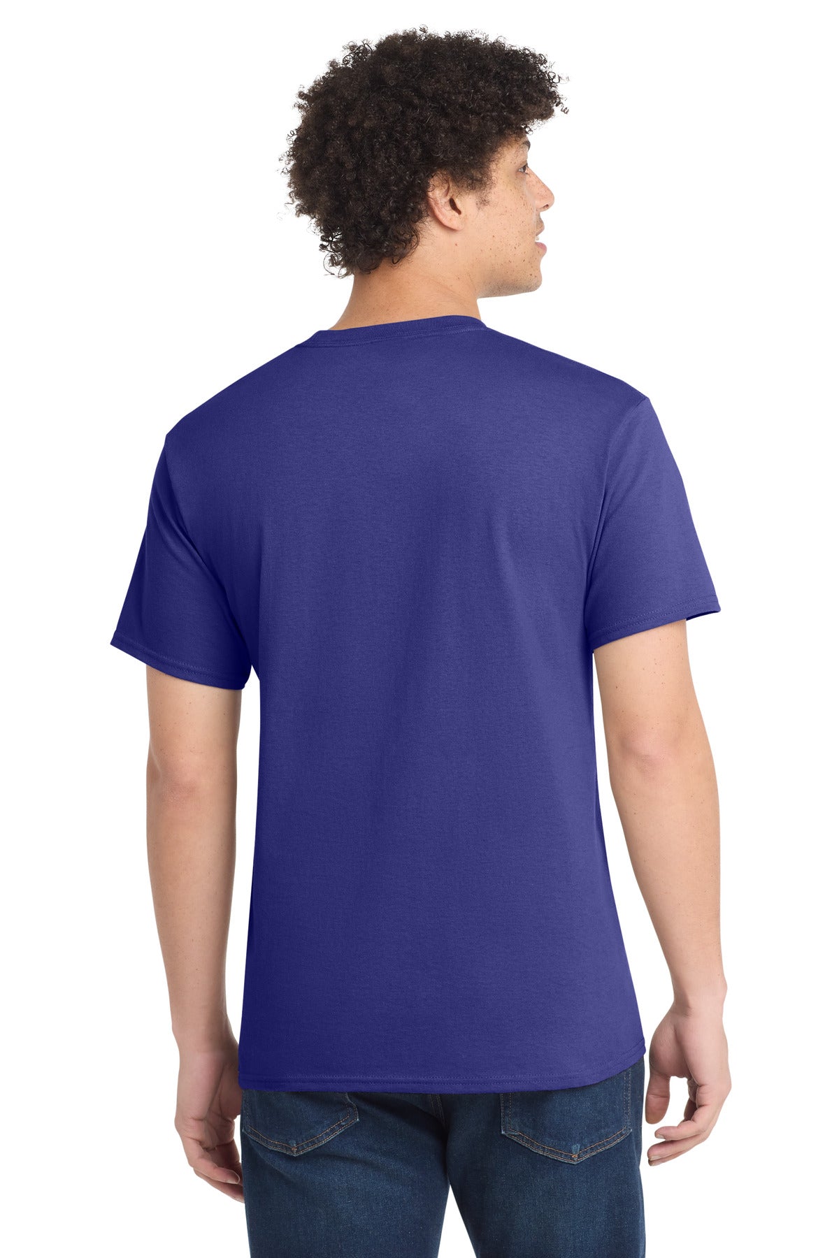 Port & Co Tall Core Cotton Tee PC54T - Purple - back