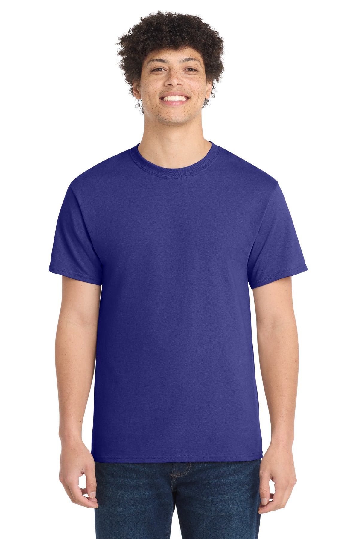 Port & Co Tall Core Cotton Tee PC54T - Purple - front