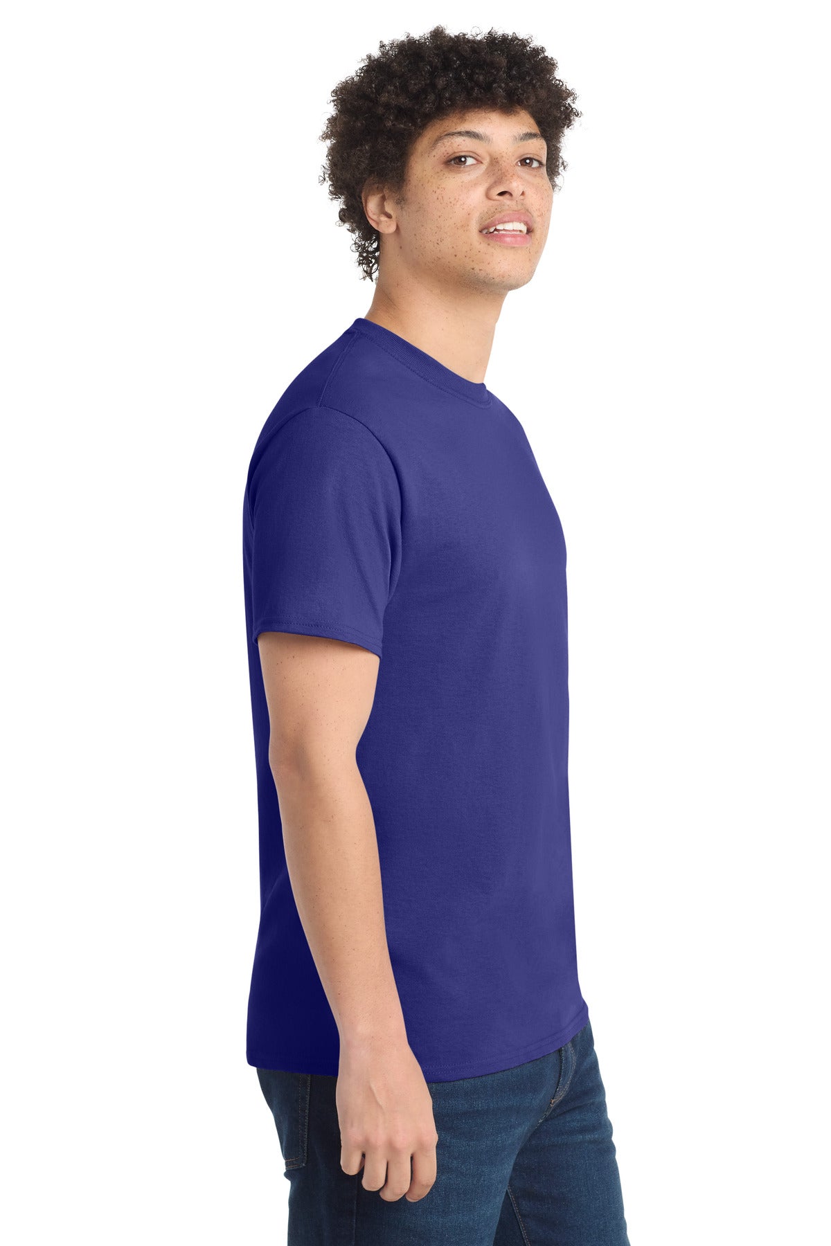Port & Co Tall Core Cotton Tee PC54T - Purple - side
