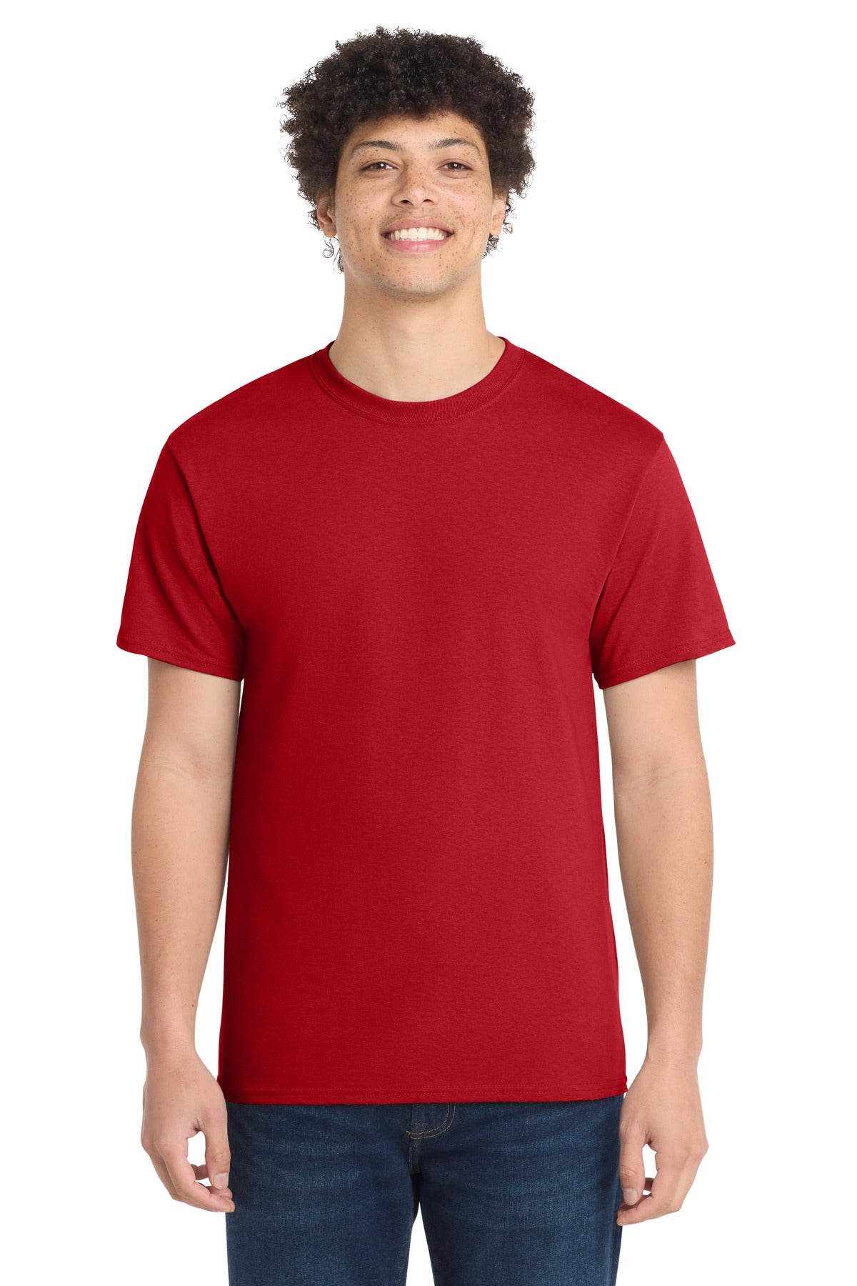 Port & Co Tall Core Cotton Tee PC54T - Red - front