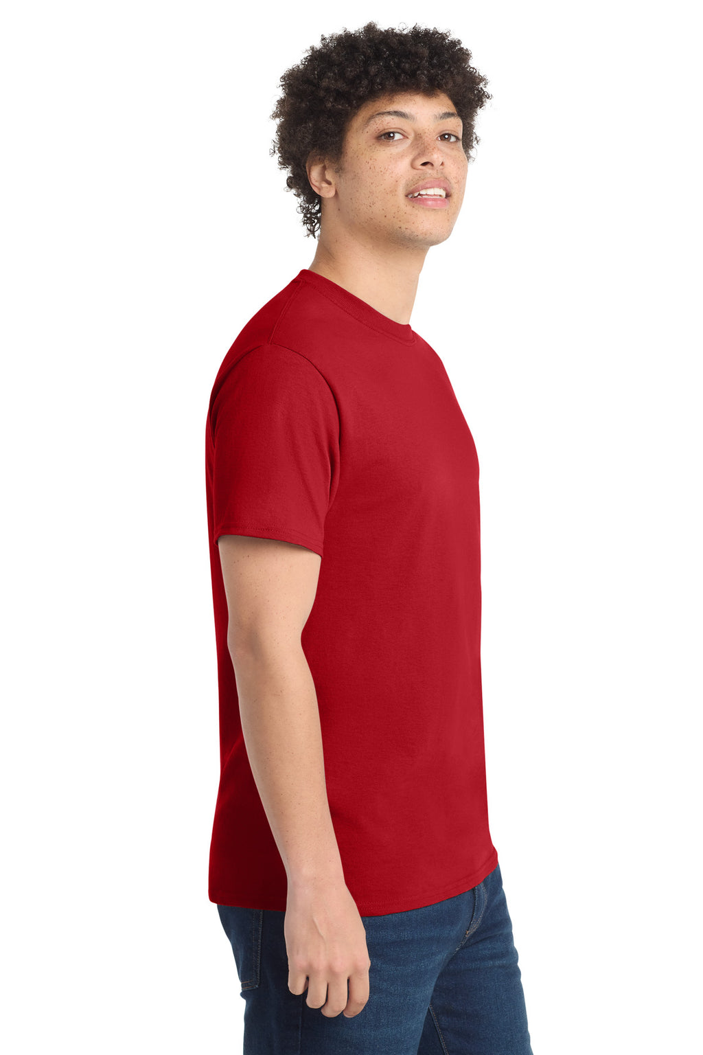 Port & Co Tall Core Cotton Tee PC54T - Red - side