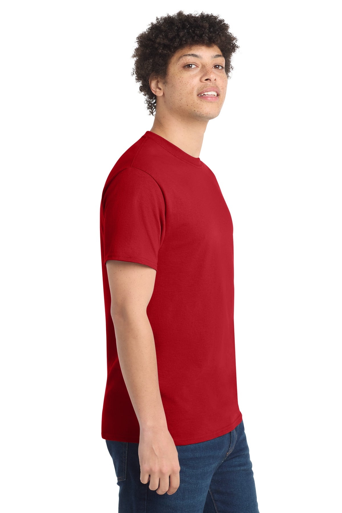 Port & Co Tall Core Cotton Tee PC54T - Red - side