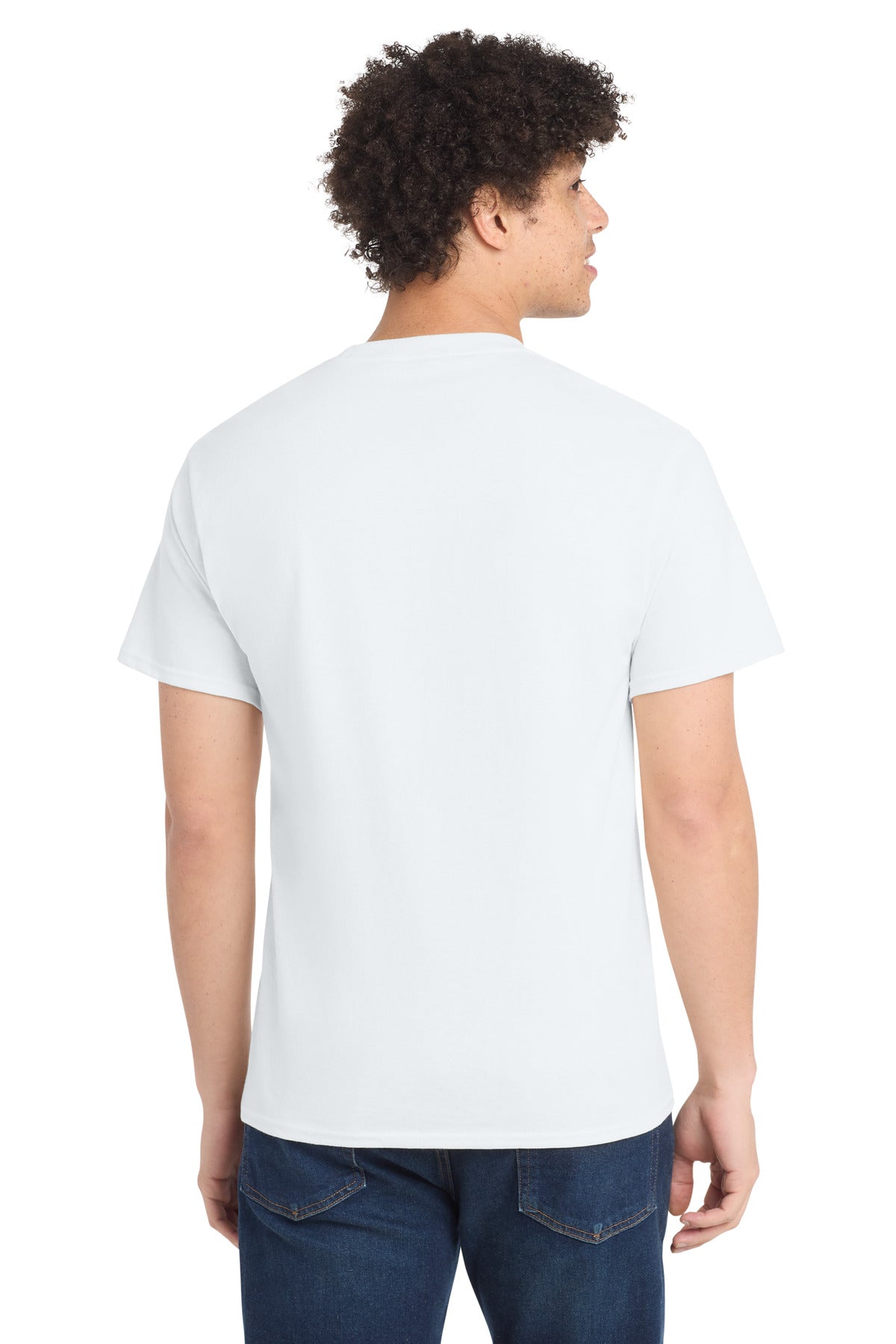 Port & Co Tall Core Cotton Tee PC54T - White - back