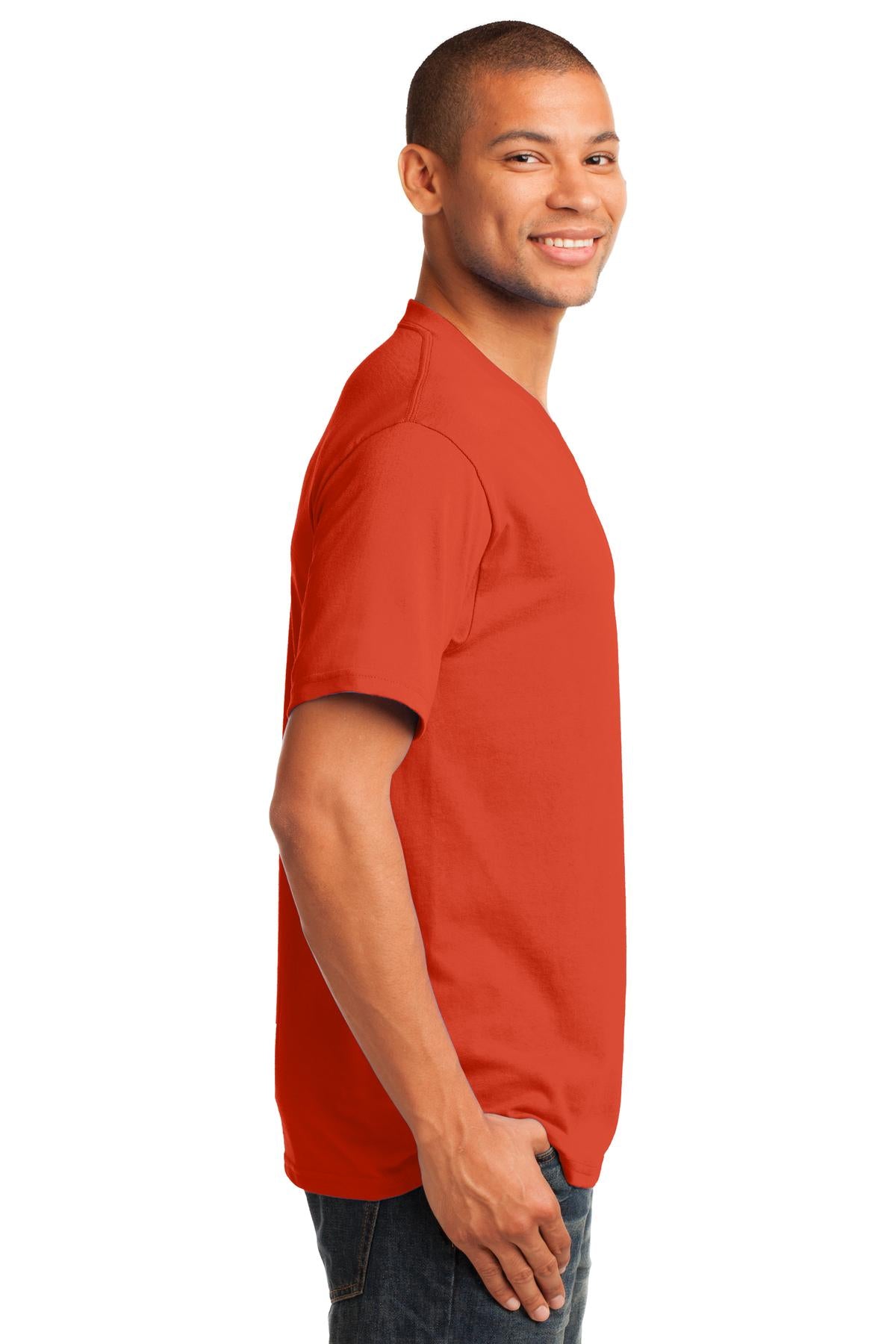 Port & Co Core Cotton V-Neck Tee. PC54V - Orange - side