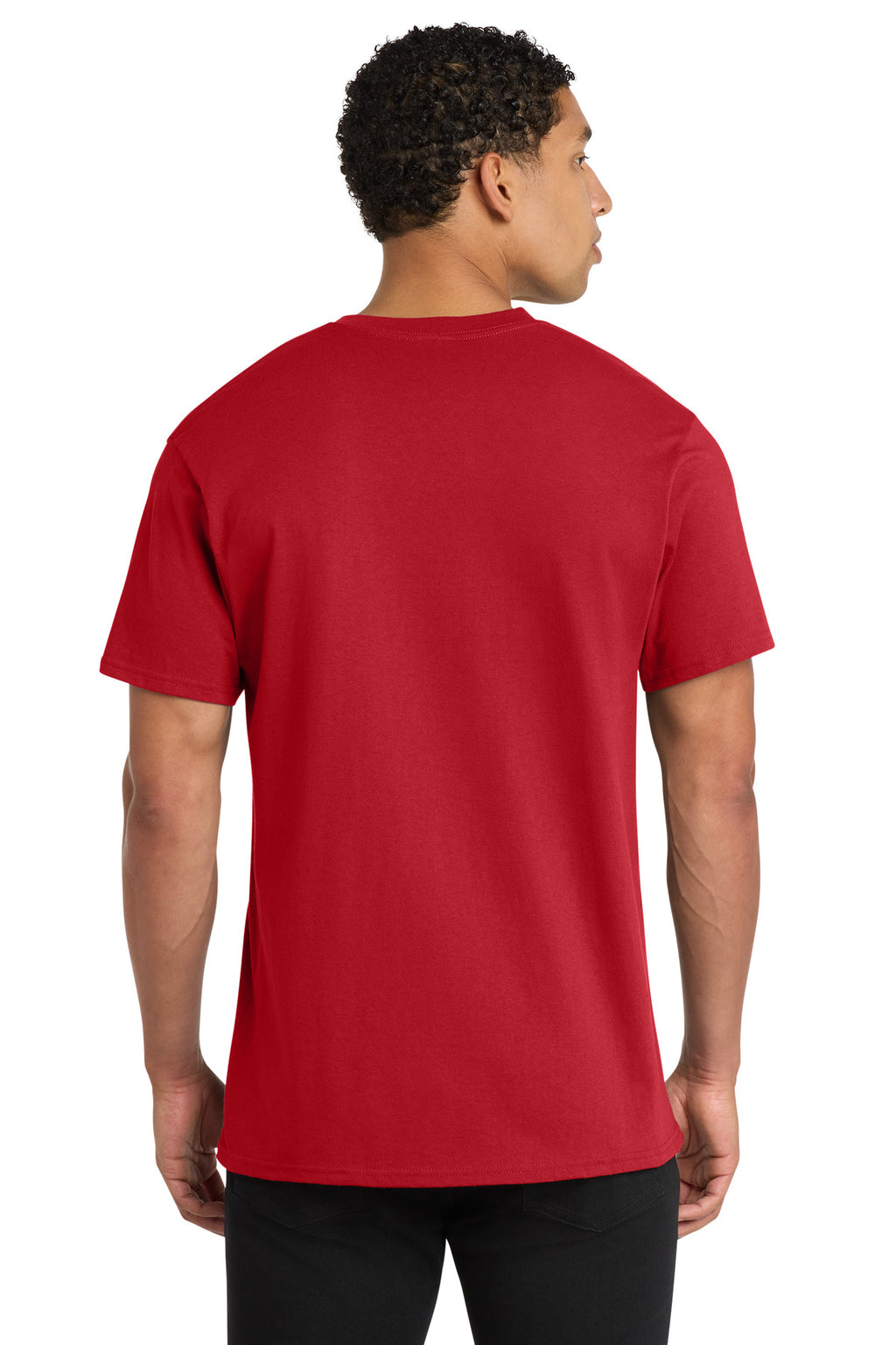 Port & Co Core Cotton V-Neck Tee. PC54V - Red - back