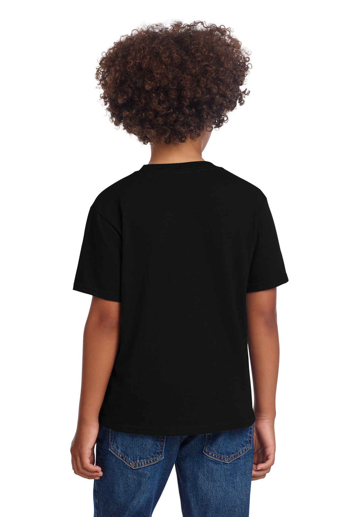 Port & Co Youth Core Cotton DTG Tee PC54YDTG - Jet Black - back