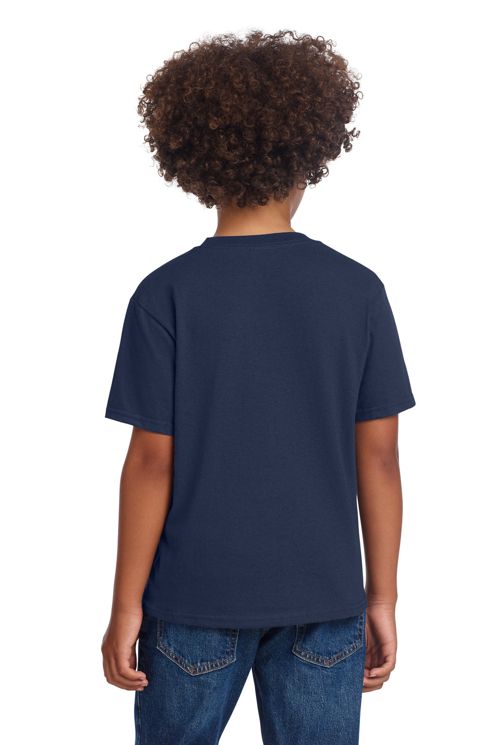 Port & Co Youth Core Cotton DTG Tee PC54YDTG - Navy - back