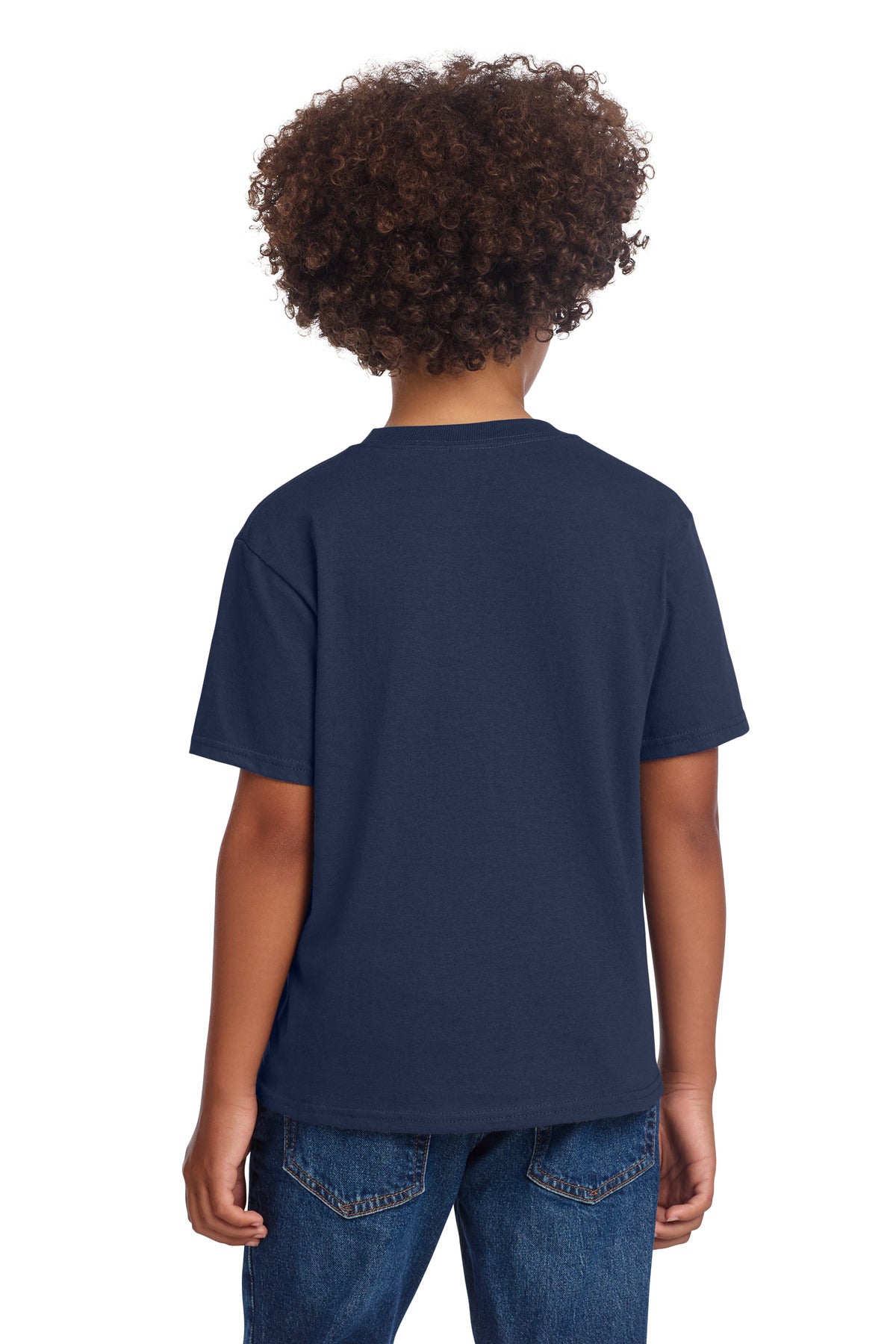 Port & Co Youth Core Cotton DTG Tee PC54YDTG - Navy - back
