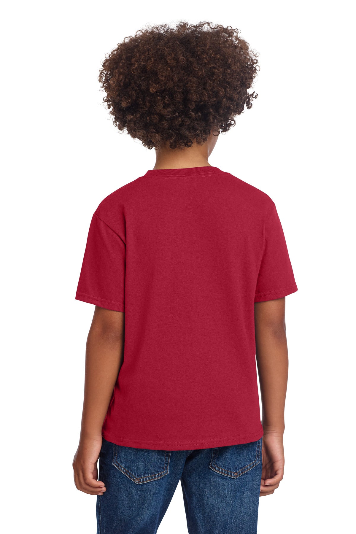Port & Co Youth Core Cotton DTG Tee PC54YDTG - Red - back