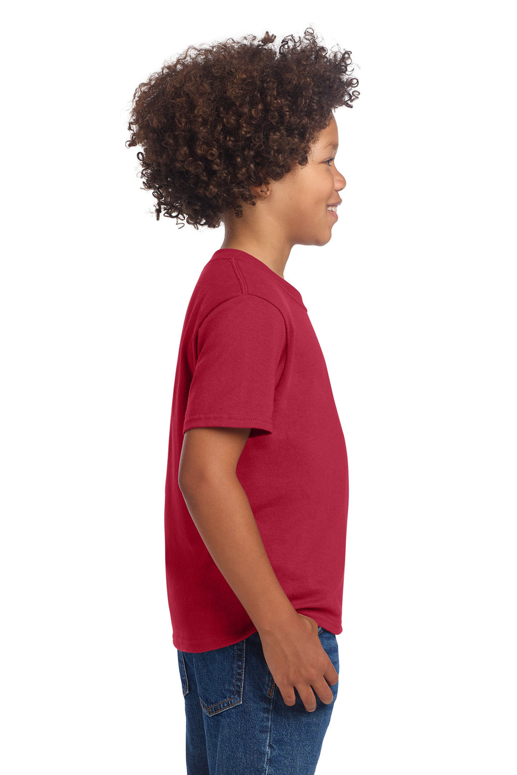Port & Co Youth Core Cotton DTG Tee PC54YDTG - Red - side