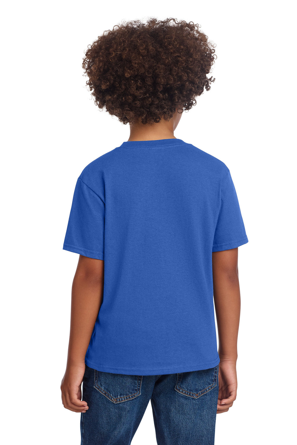 Port & Co Youth Core Cotton DTG Tee PC54YDTG - Royal - back