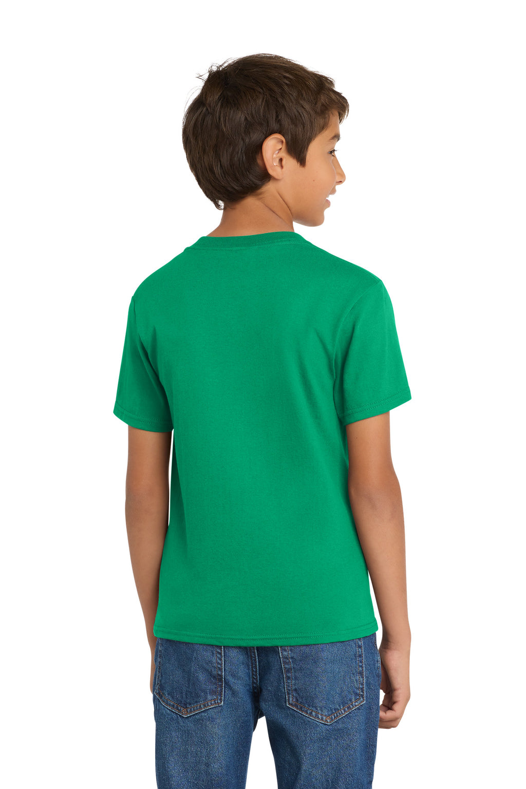 Port & Co Youth Core Cotton Tee. PC54Y - Kelly - back