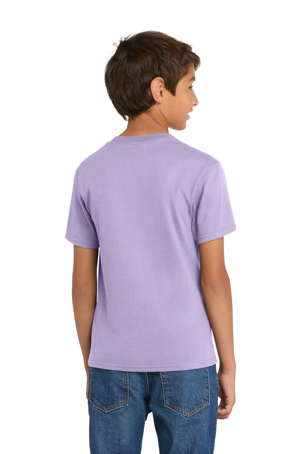 Port & Co Youth Core Cotton Tee. PC54Y - Lavender - back
