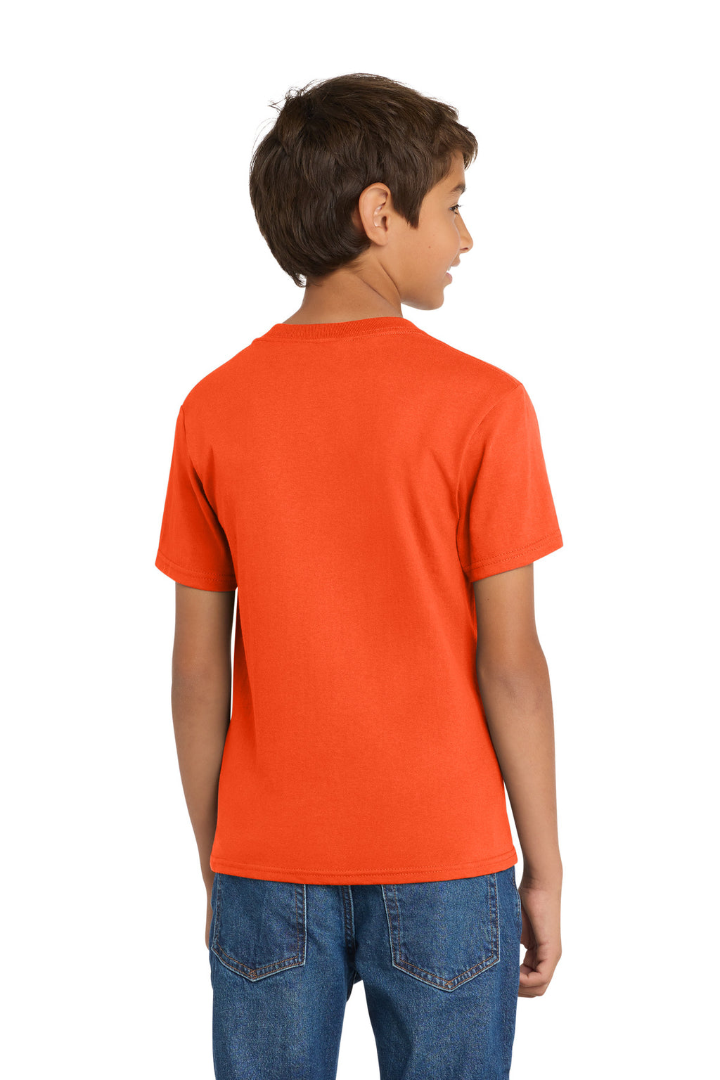 Port & Co Youth Core Cotton Tee. PC54Y - Orange - back