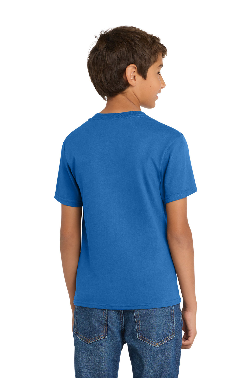 Port & Co Youth Core Cotton Tee. PC54Y - Royal - back