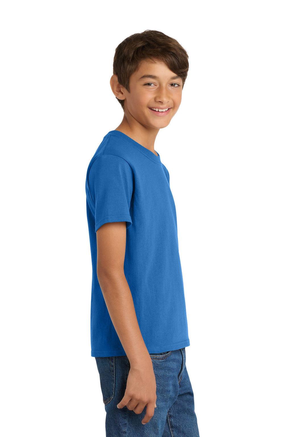 Port & Co Youth Core Cotton Tee. PC54Y - Royal - side