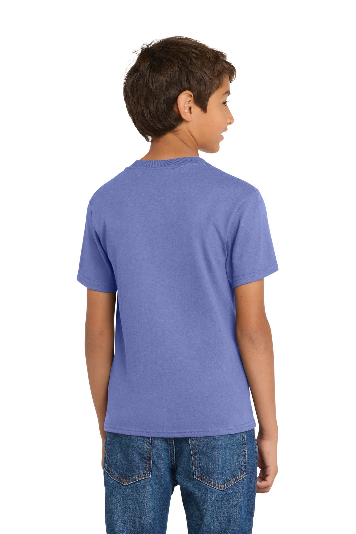Port & Co Youth Core Cotton Tee. PC54Y - Violet - back