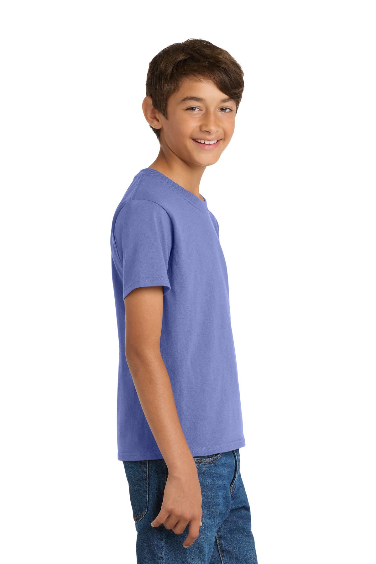 Port & Co Youth Core Cotton Tee. PC54Y - Violet - side