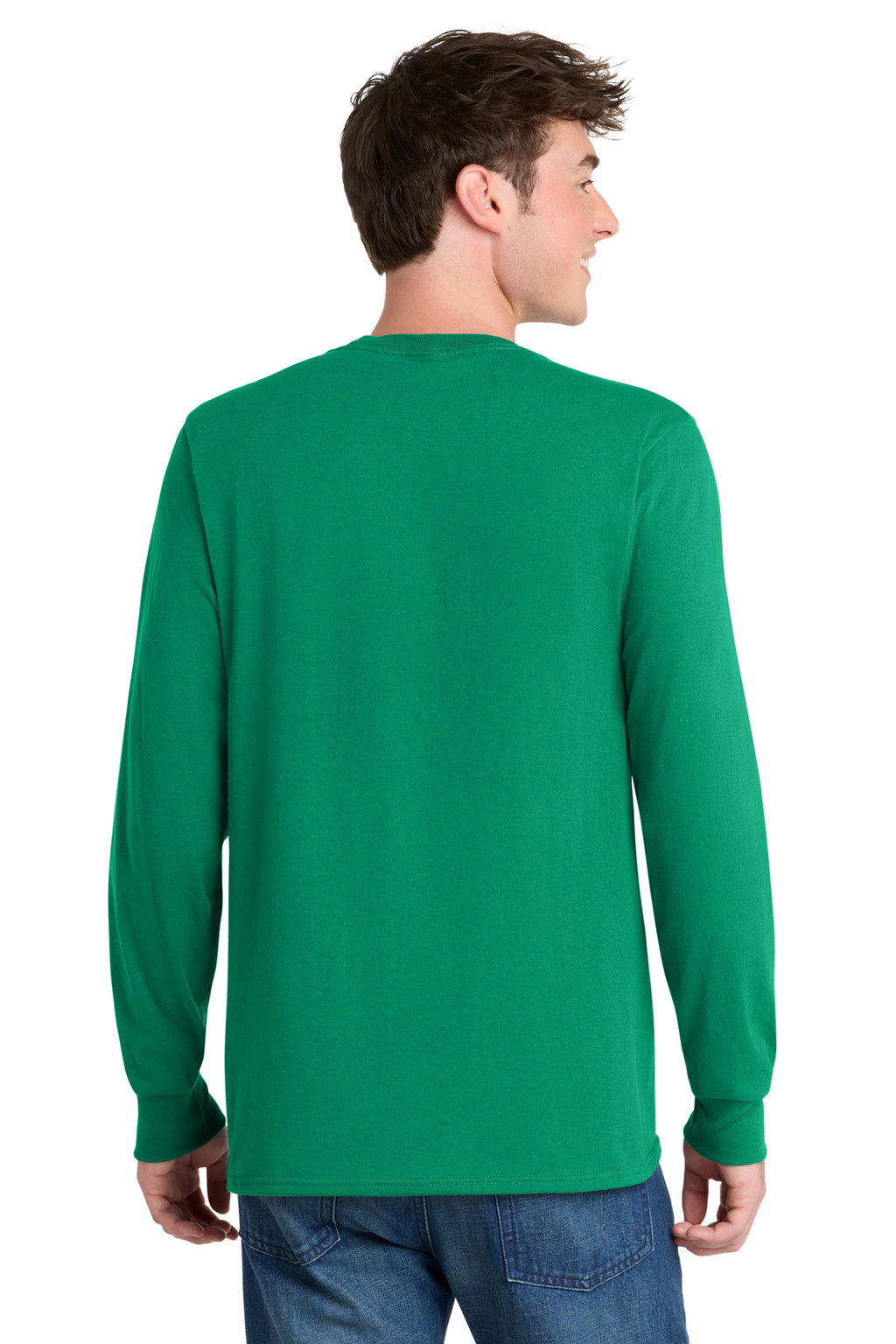 Port & Co Long Sleeve Core Blend Tee. PC55LS - Kelly - back