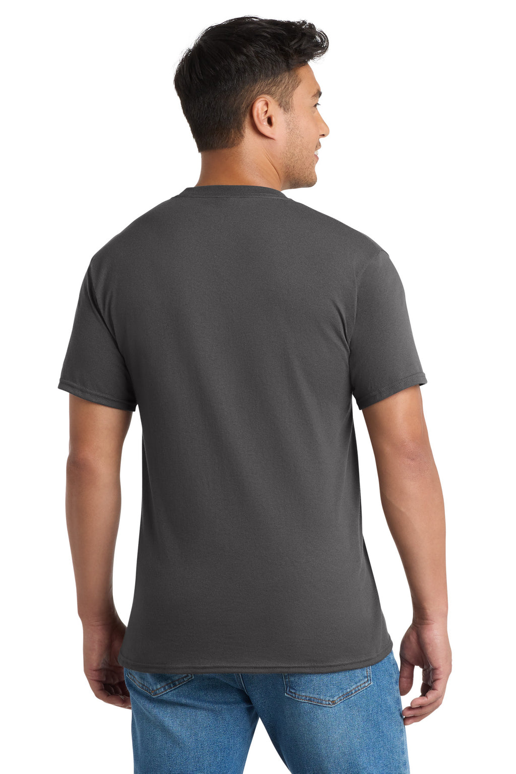 Port & Co Tall Core Blend Pocket Tee. PC55PT - Charcoal - back