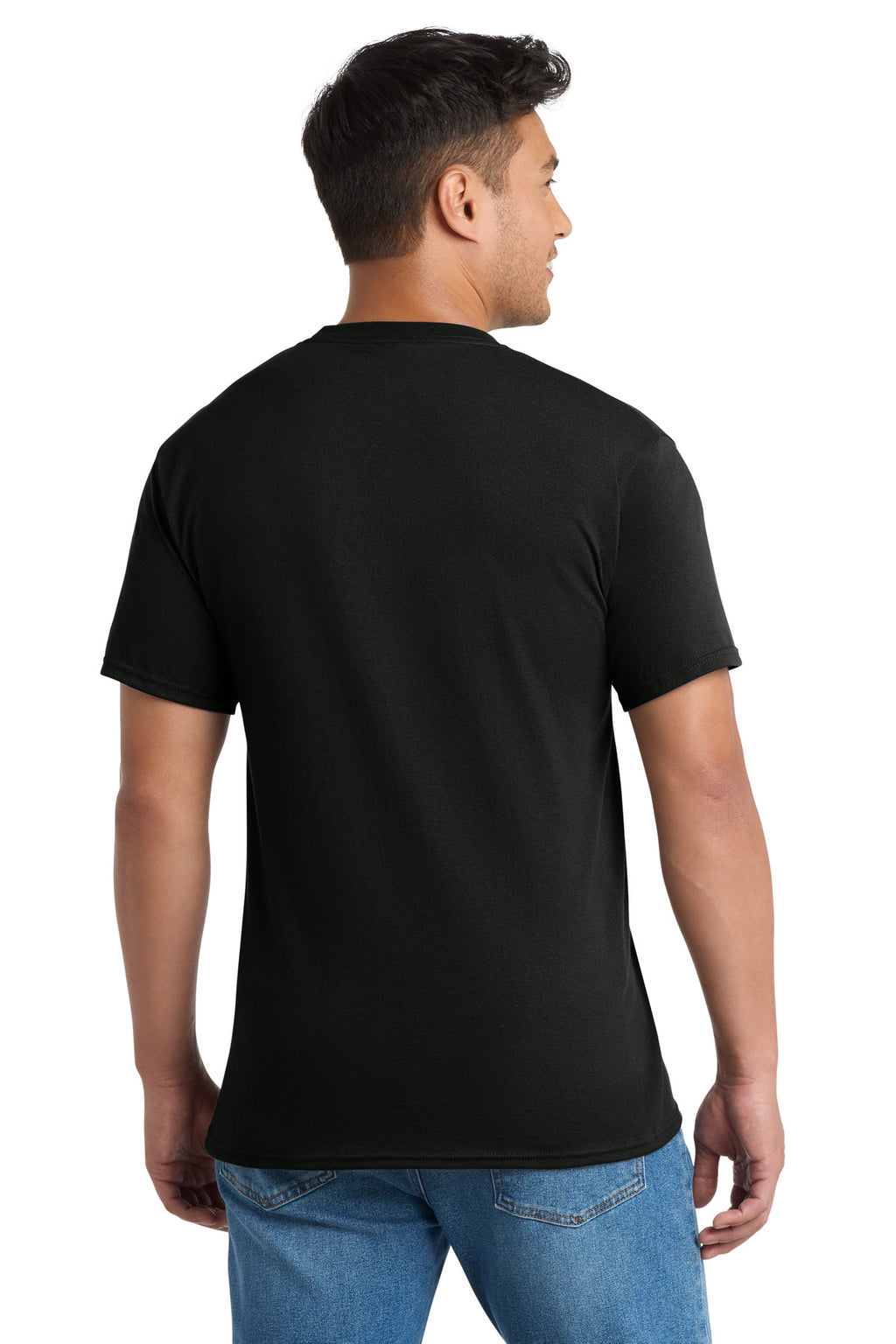 Port & Co Tall Core Blend Pocket Tee. PC55PT - Jet Black - back