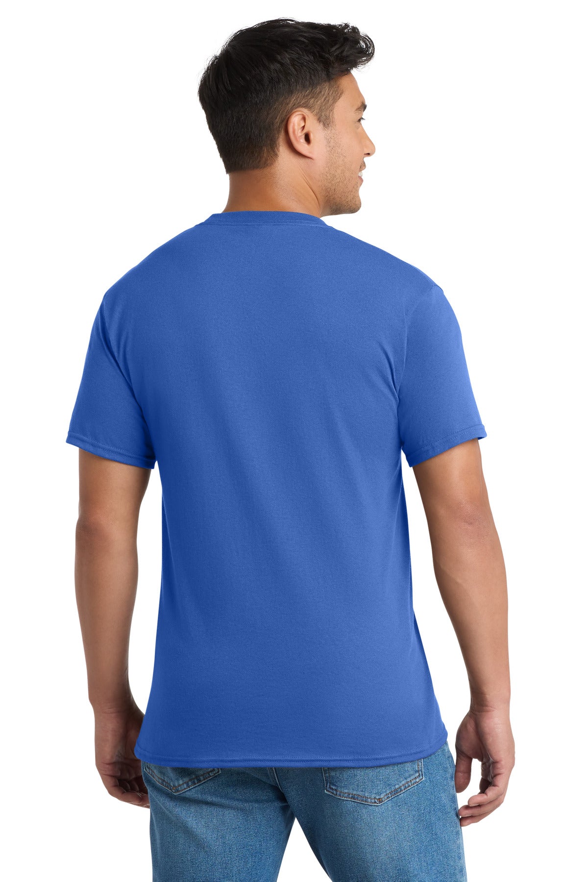 Port & Co Tall Core Blend Pocket Tee. PC55PT - Royal - back
