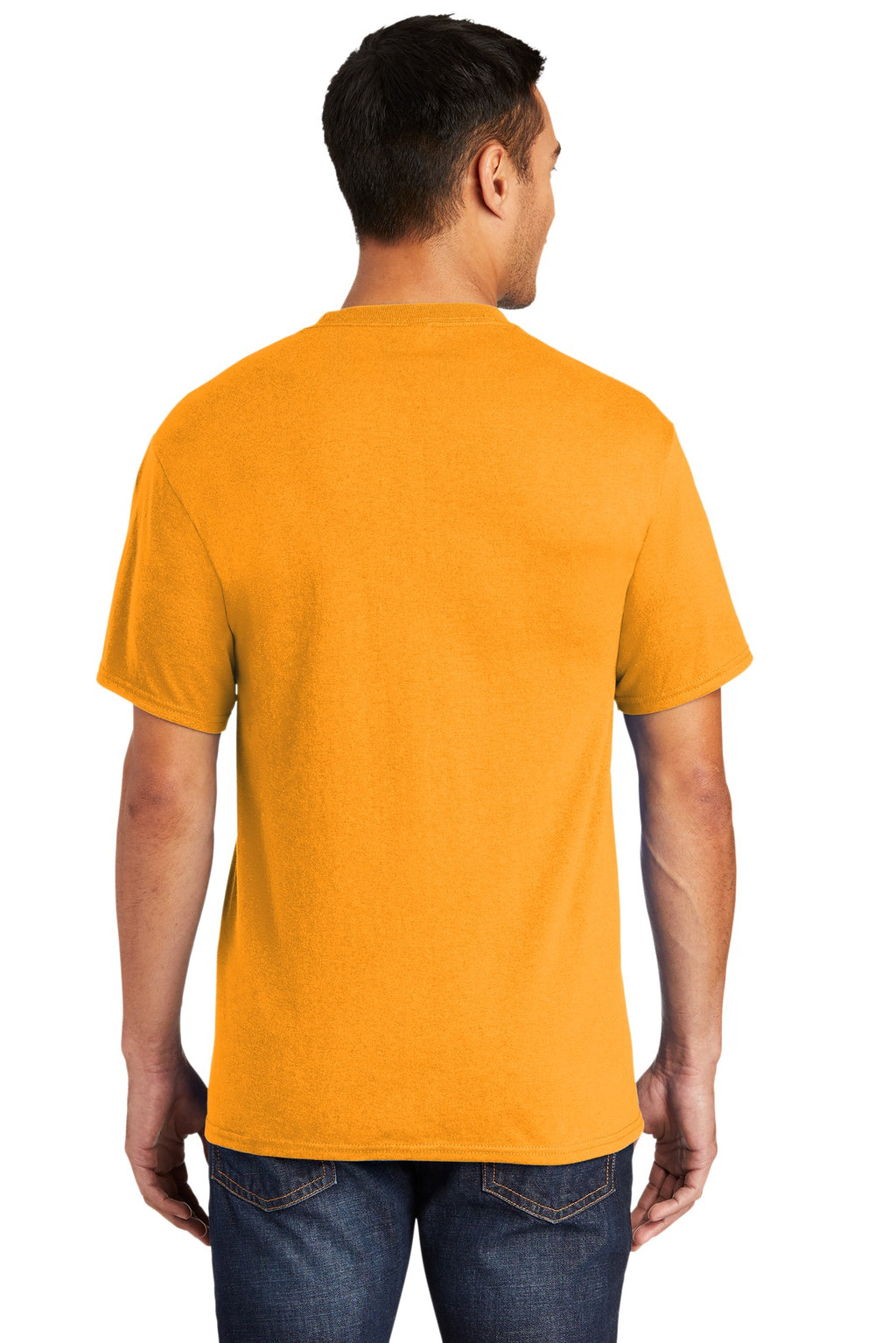 Port & Co Core Blend Pocket Tee. PC55P - Gold - back