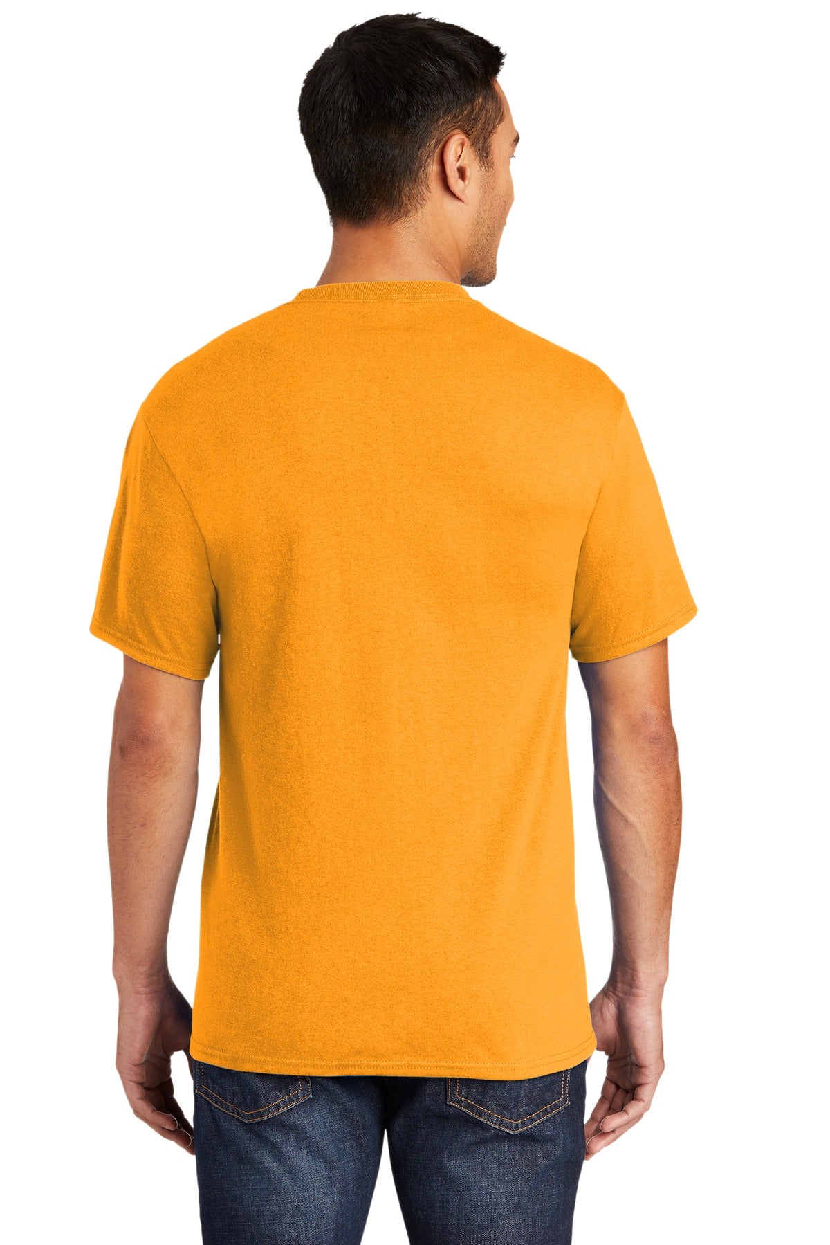 Port & Co Core Blend Pocket Tee. PC55P - Gold - back