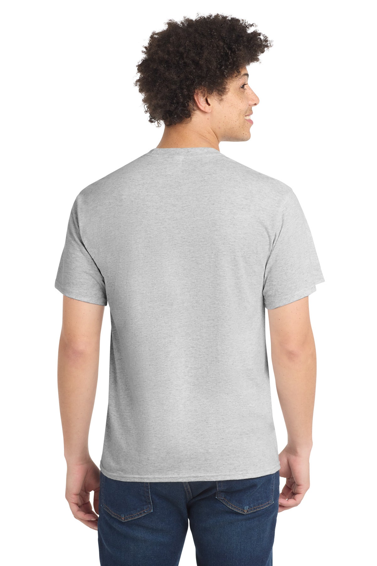 Port & Co Tall Core Blend Tee. PC55T - Ash - back