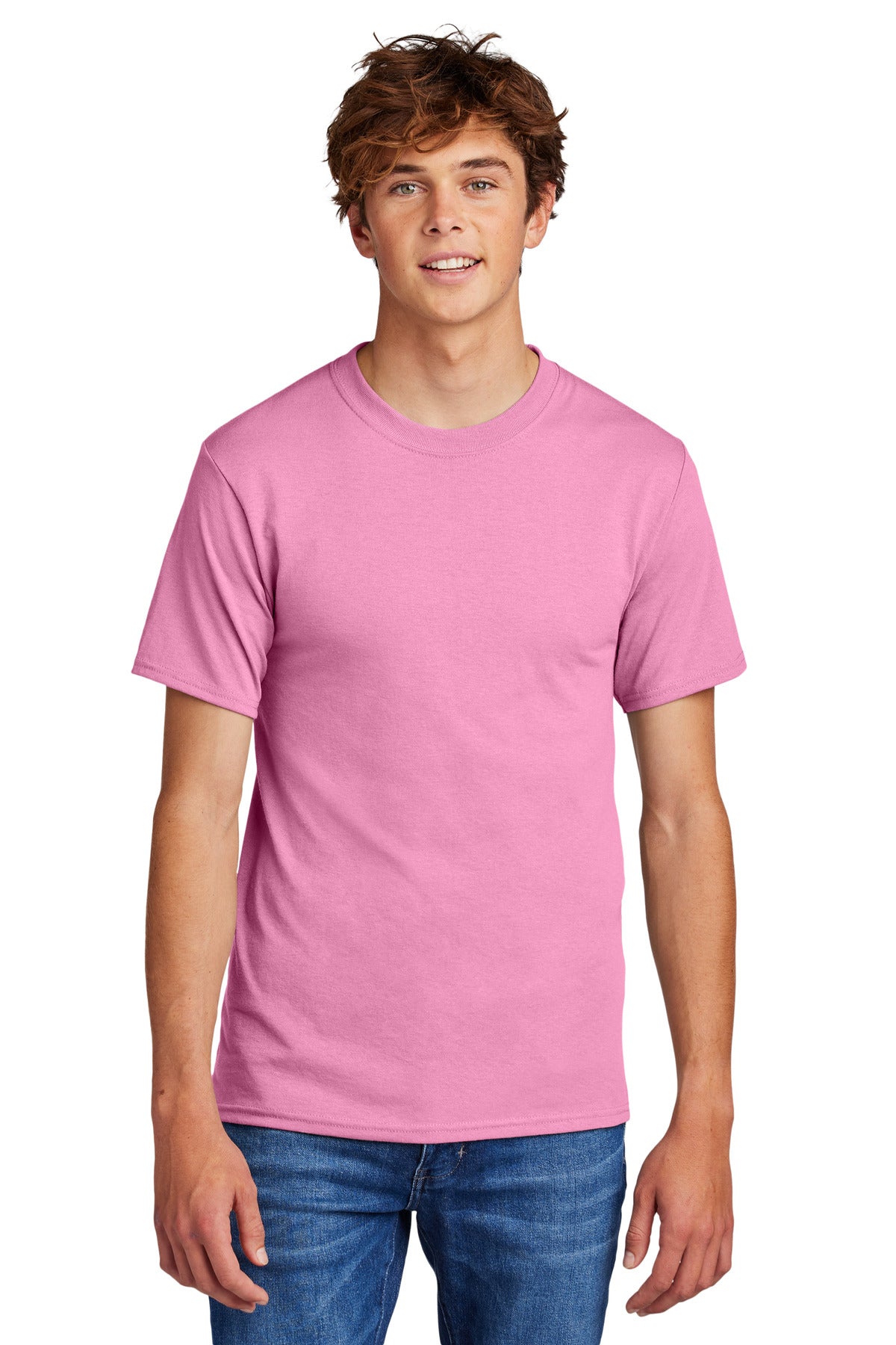Port & Co Tall Core Blend Tee. PC55T - Candy Pink - front
