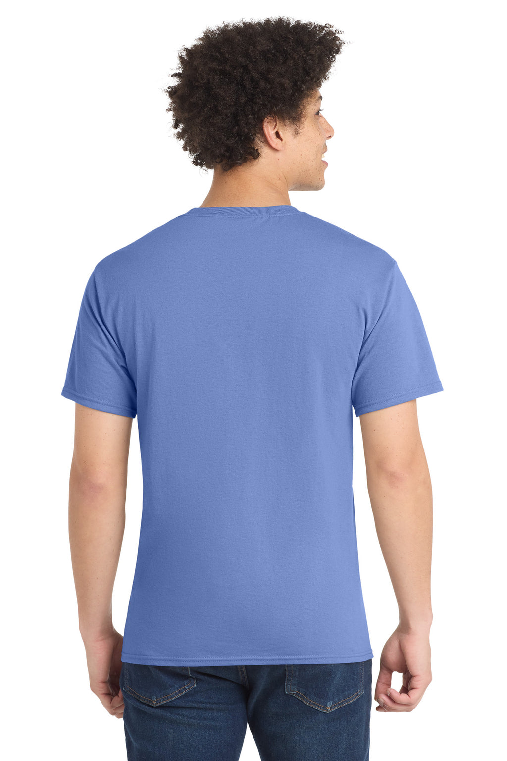 Port & Co Tall Core Blend Tee. PC55T - Carolina Blue - back