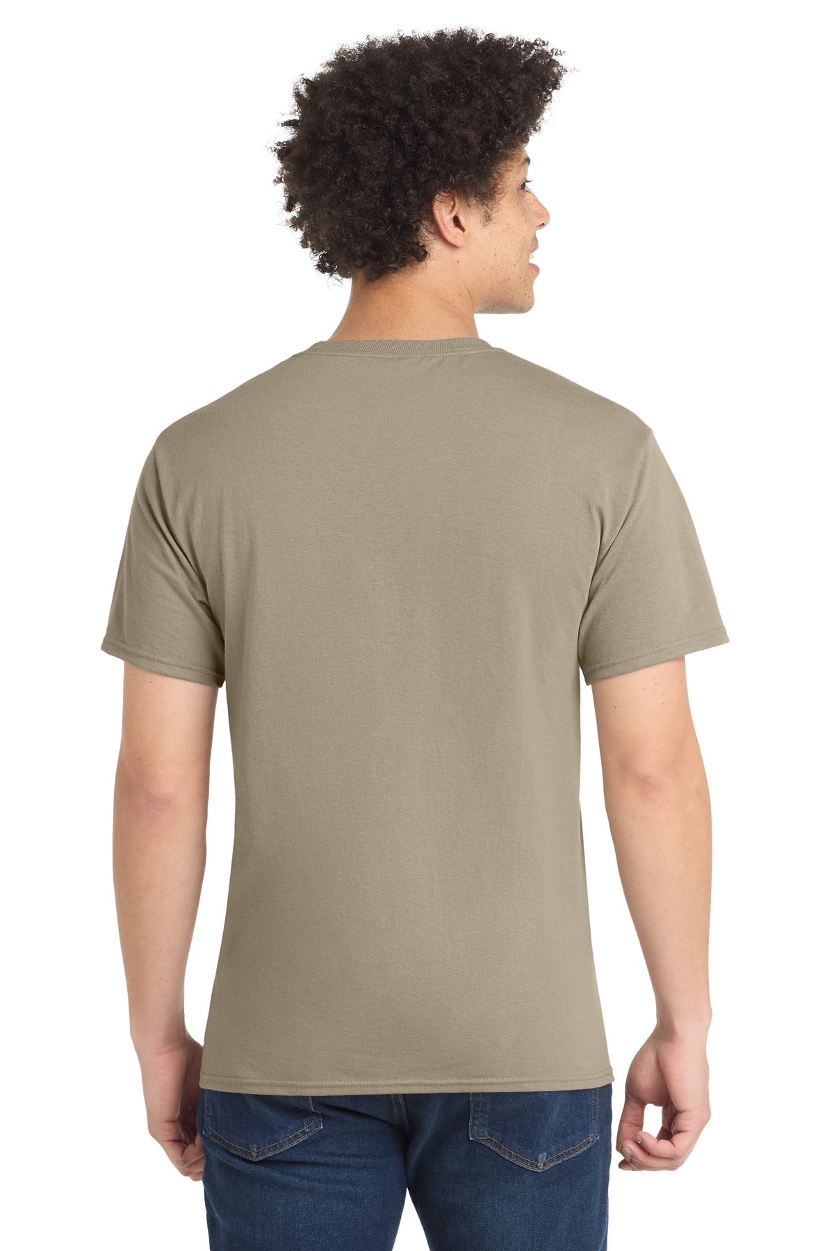 Port & Co Tall Core Blend Tee. PC55T - Desert Sand - back