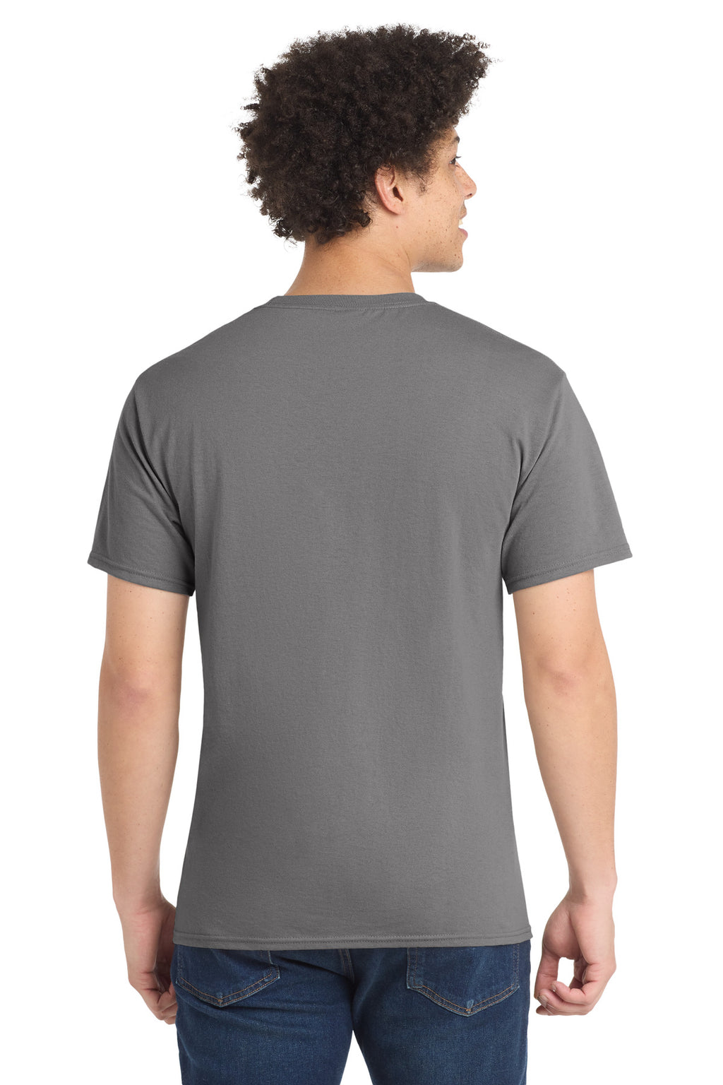 Port & Co Tall Core Blend Tee. PC55T - Medium Grey - back