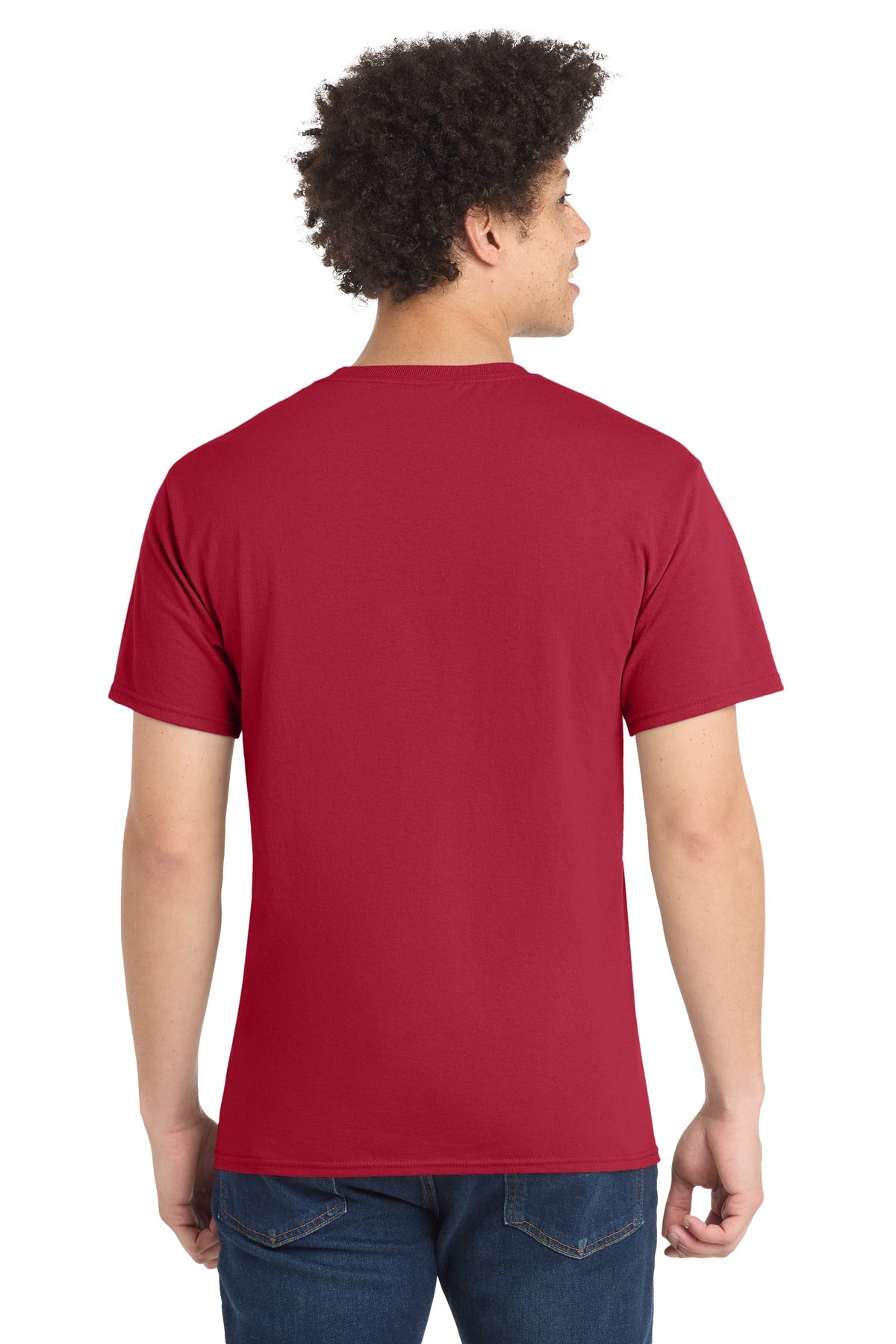 Port & Co Tall Core Blend Tee. PC55T - Red - back