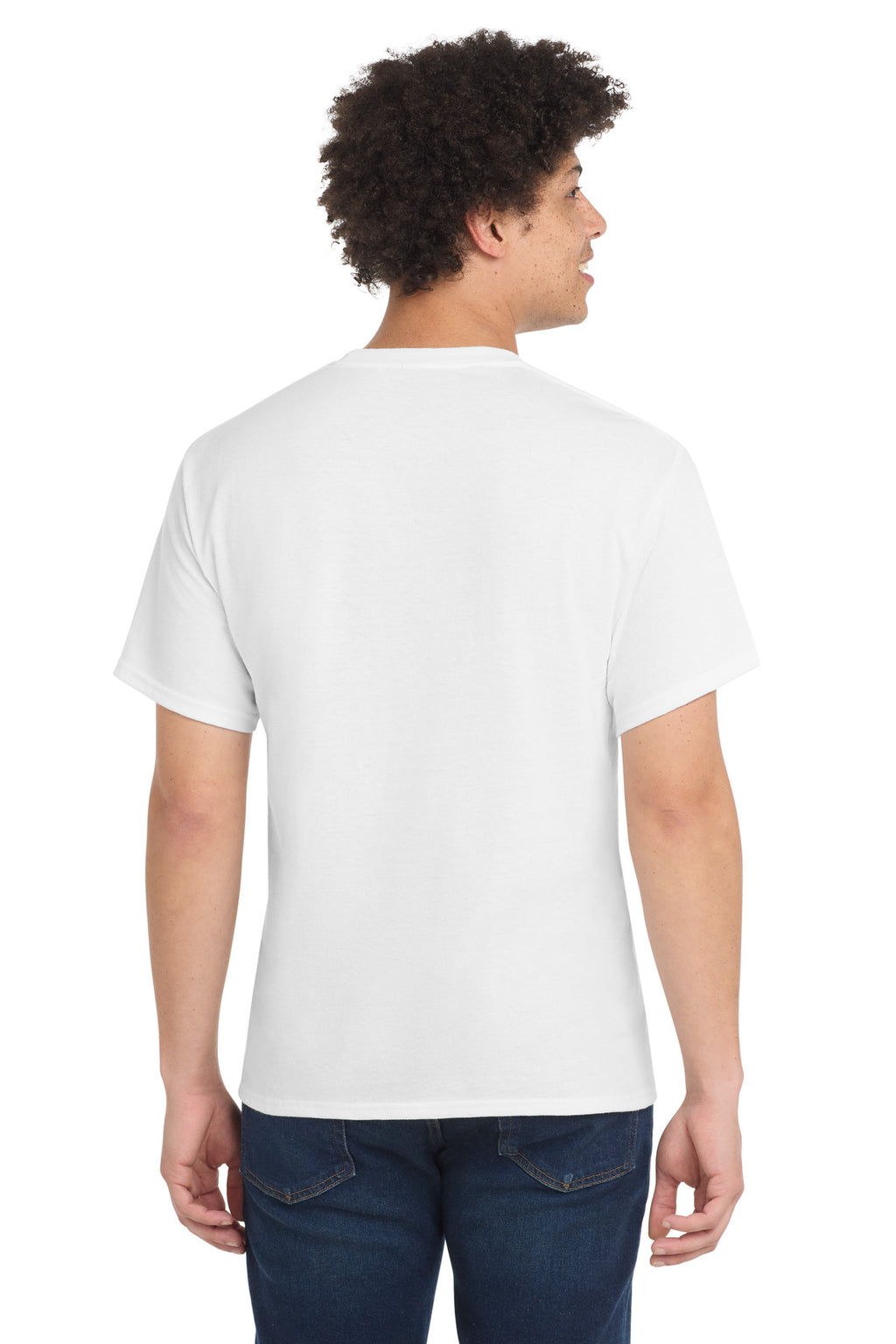 Port & Co Tall Core Blend Tee. PC55T - White - back