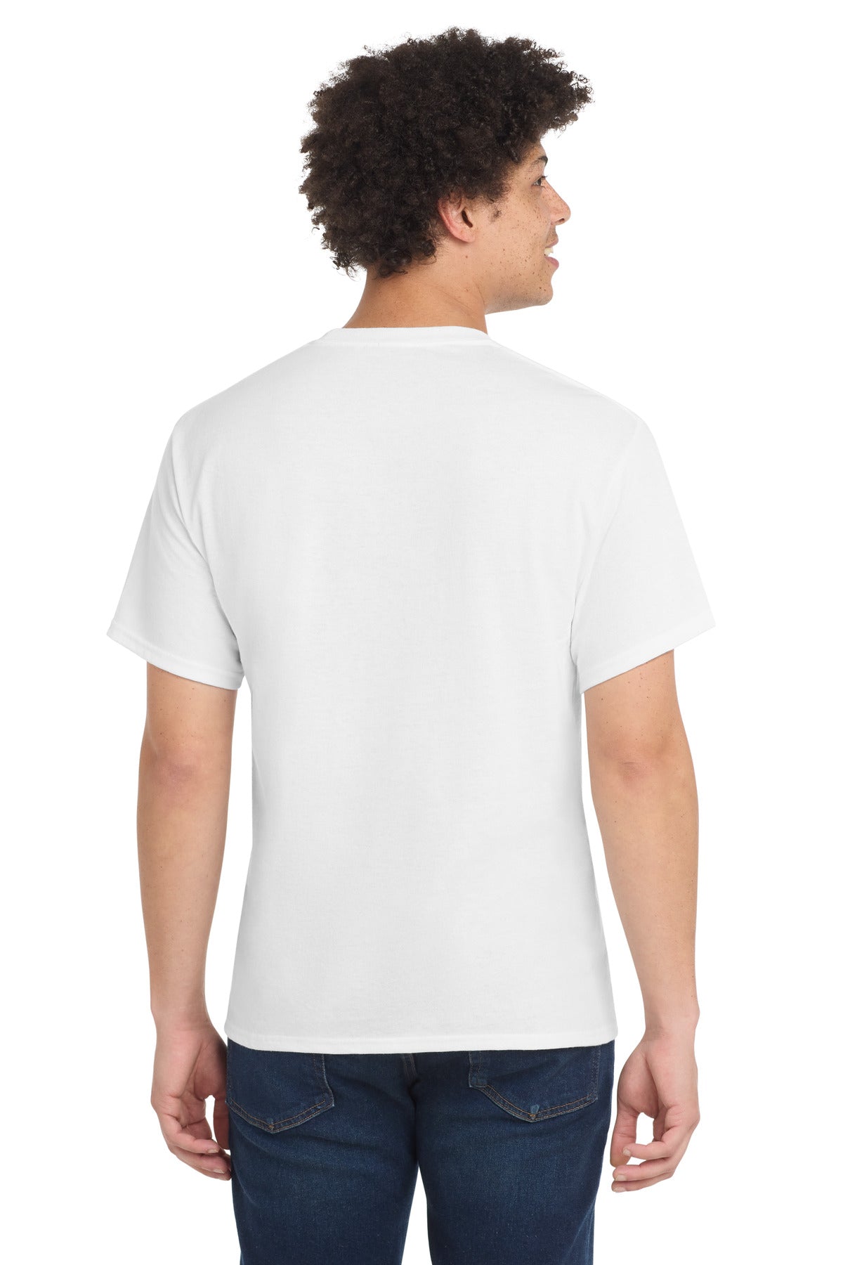 Port & Co Tall Core Blend Tee. PC55T - White - back