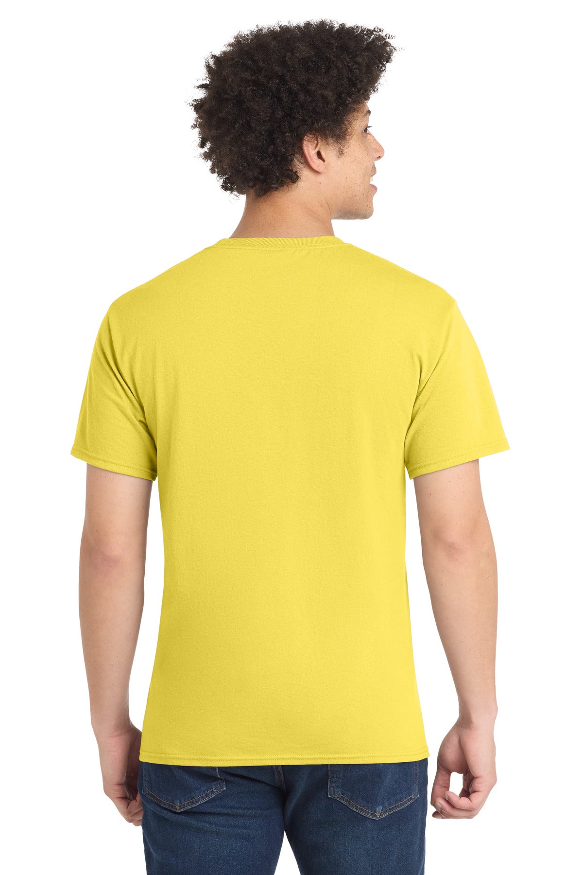 Port & Co Tall Core Blend Tee. PC55T - Yellow - back