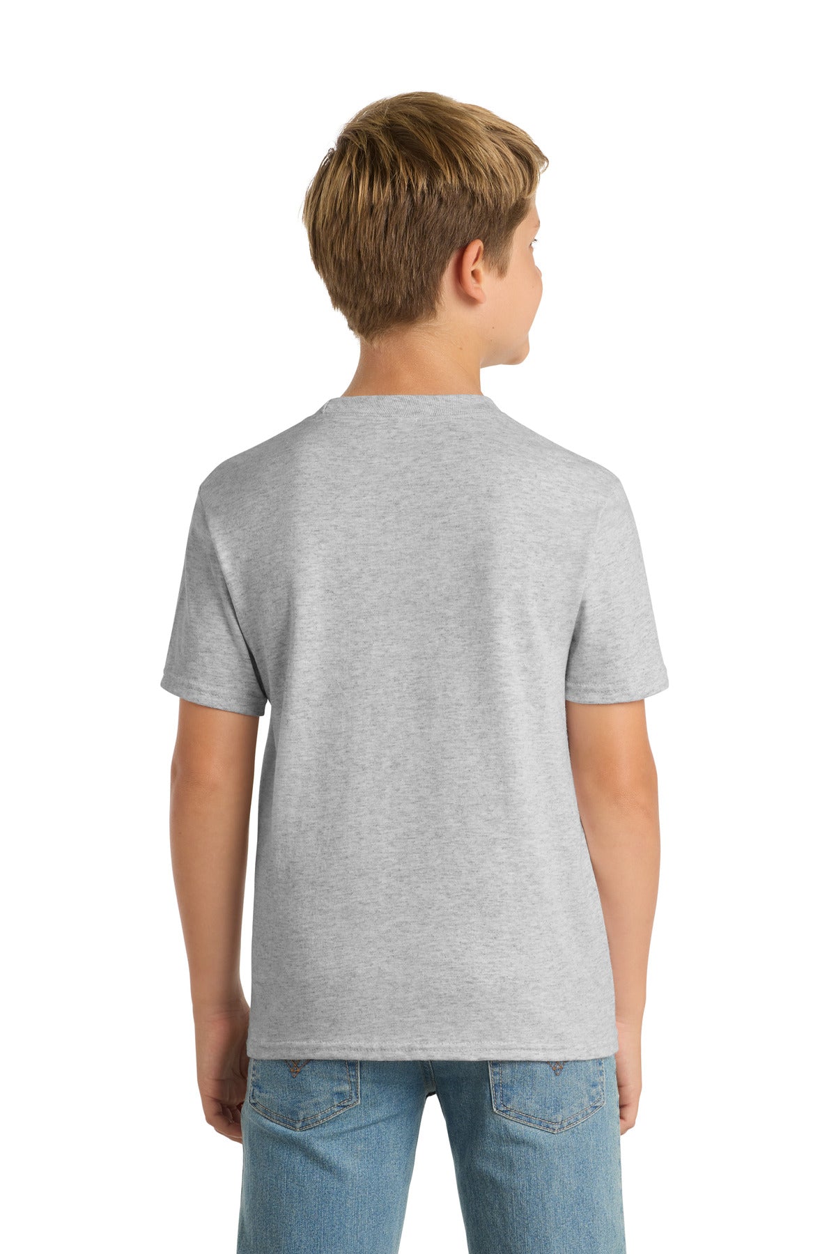 Port & Co Youth Core Blend Tee. PC55Y - Ash - back