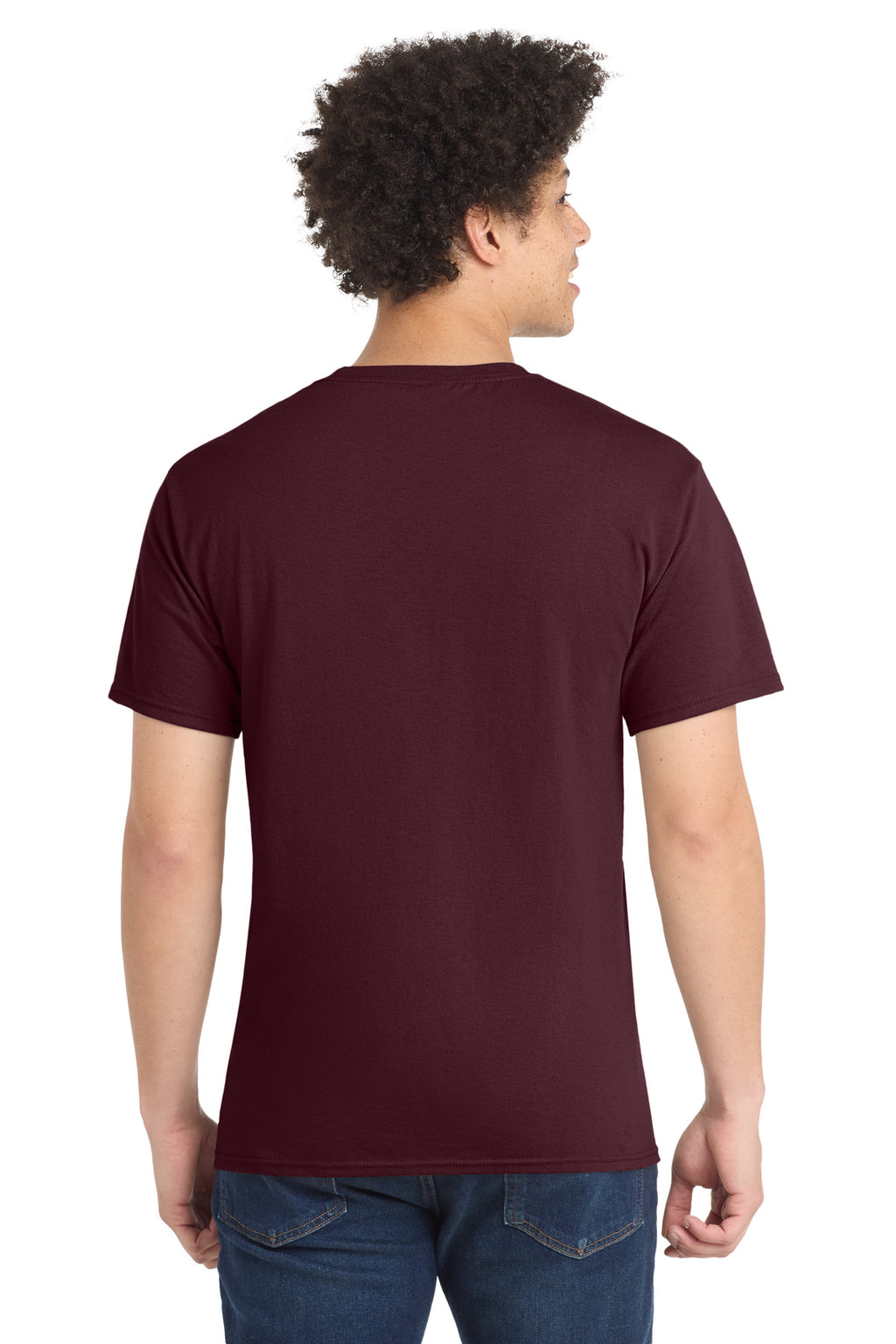 Port & Co Core Blend Tee. PC55 - Athletic Maroon - back
