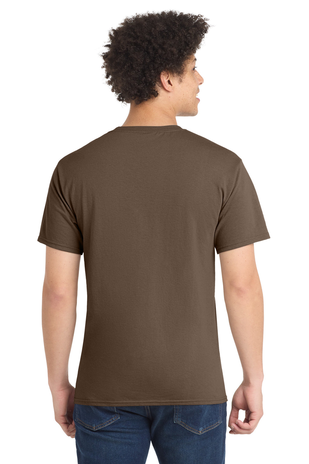 Port & Co Core Blend Tee. PC55 - Brown - back