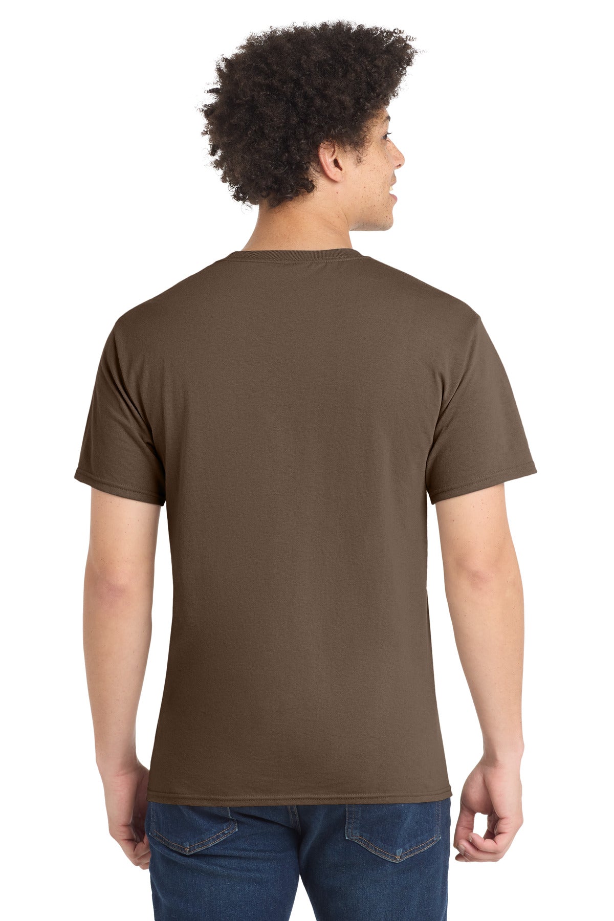 Port & Co Core Blend Tee. PC55 - Brown - back