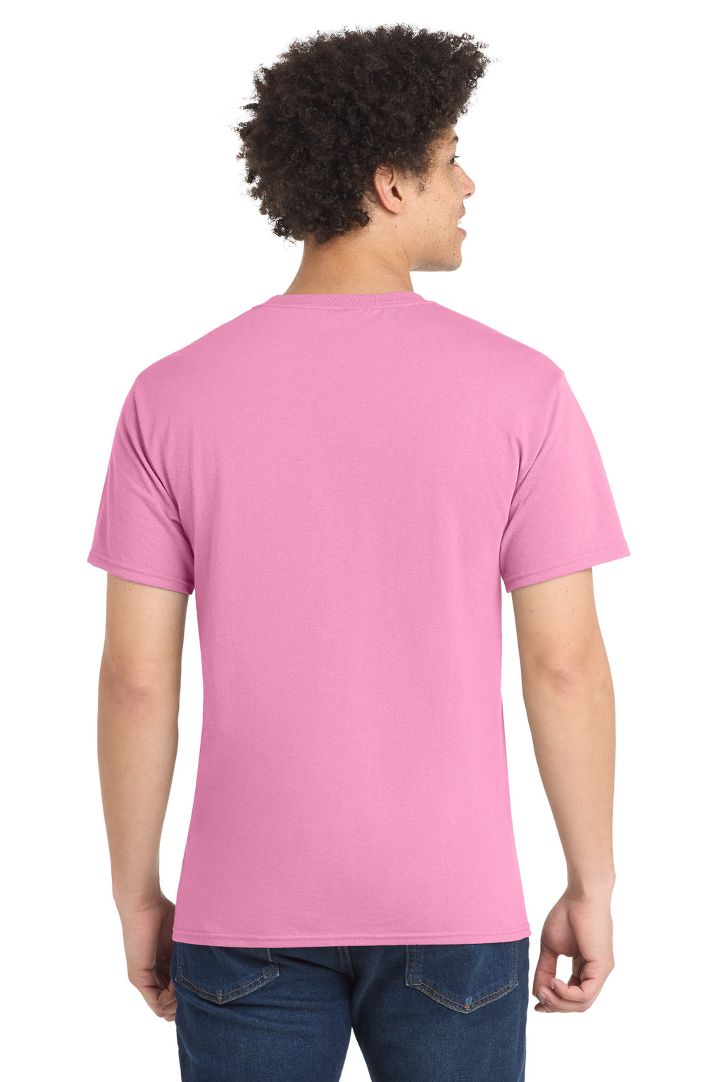 Port & Co Core Blend Tee. PC55 - Candy Pink - back