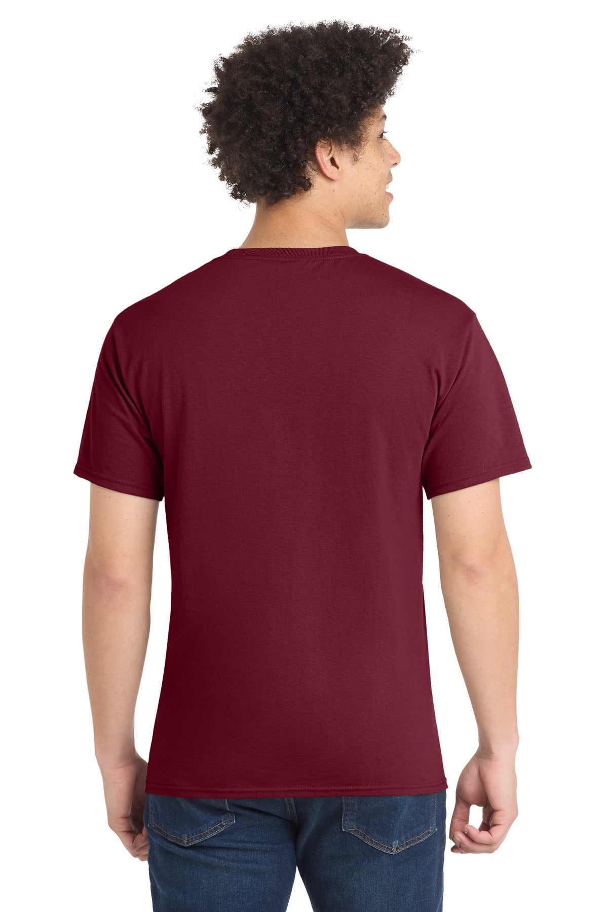 Port & Co Core Blend Tee. PC55 - Cardinal - back